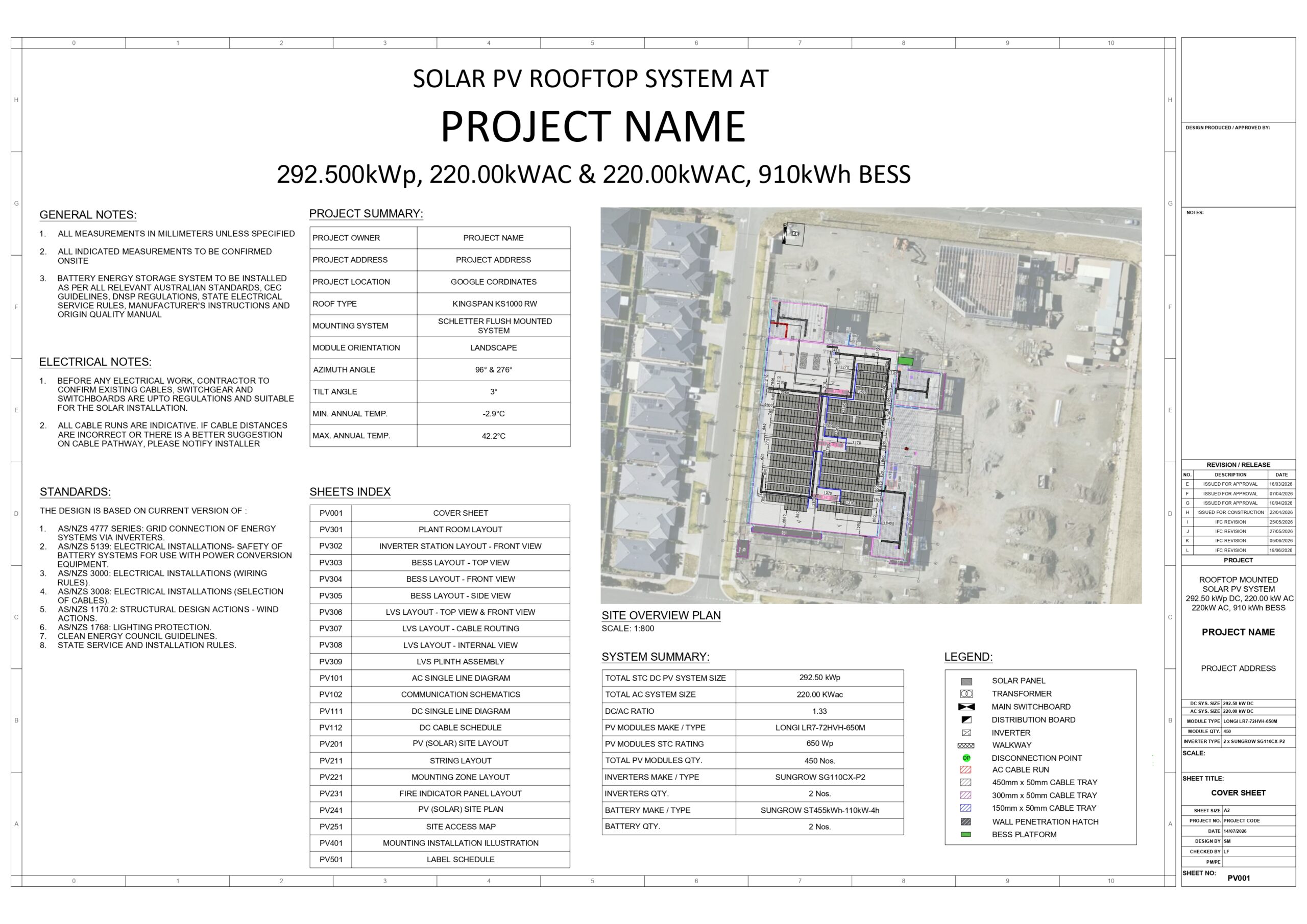 1 Roof Top C&I PV & BESS Construction Design